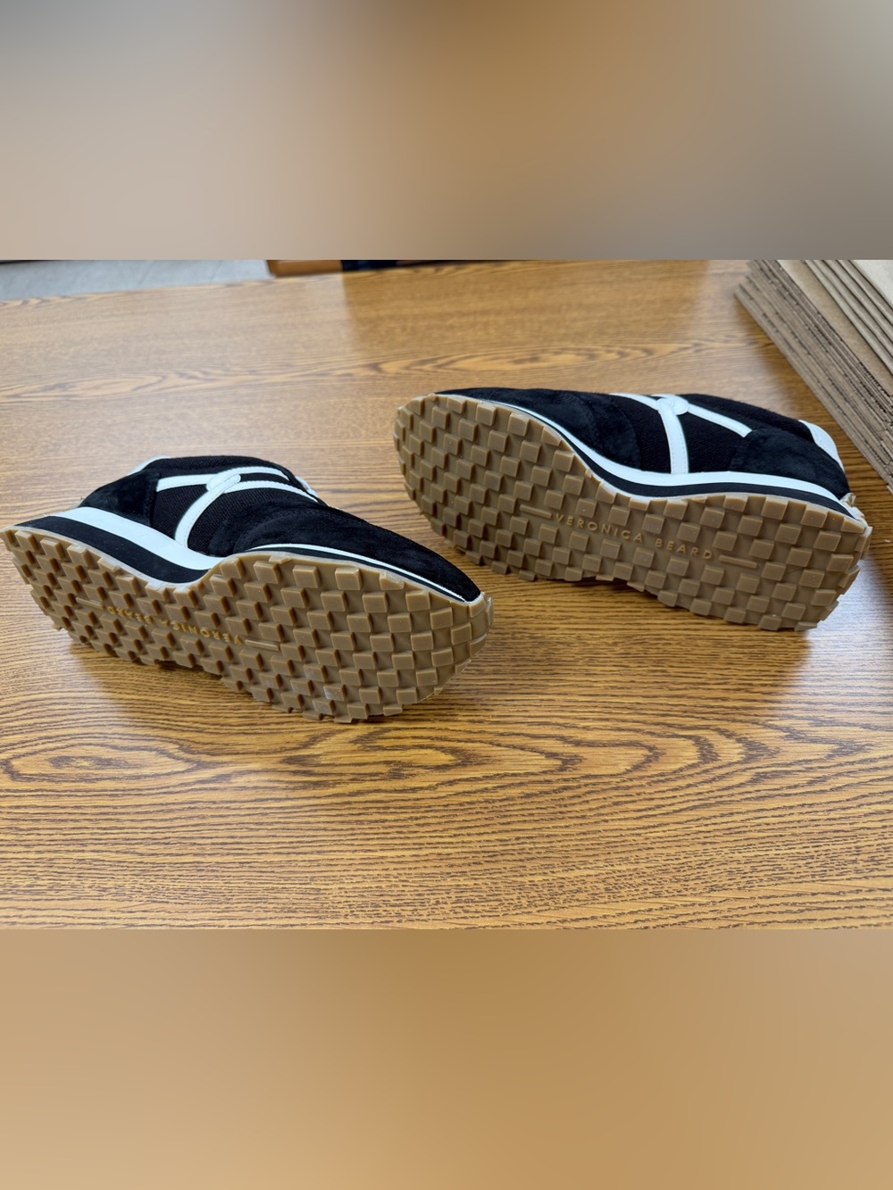 Veronica Beard Black and White Women's Lace-Up Sneakers - Picture 2 of 8